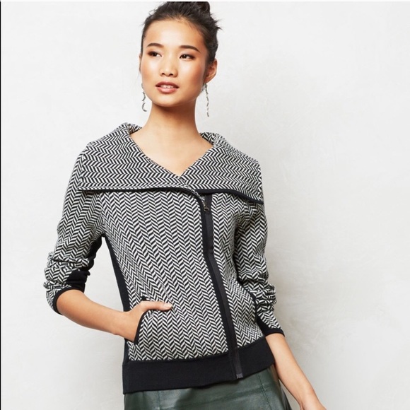 Anthropologie Sweaters - 🔹Sparrow Herringbone Moto sweater